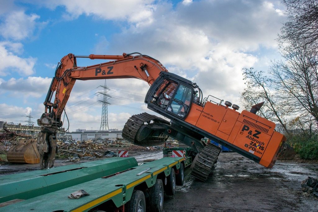 excavators, stunt, construction machine